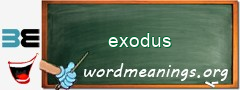 WordMeaning blackboard for exodus